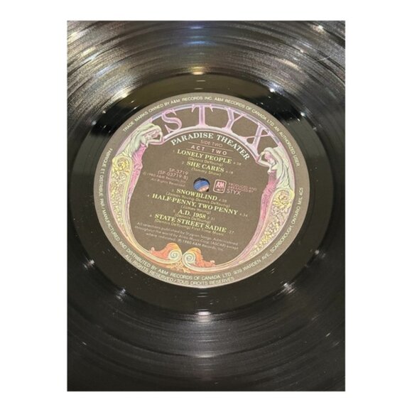 Vintage Styx Paradise Theater Vinyl LP 1981 A&M Rock Album Gatefold Classic - Picture 6 of 10